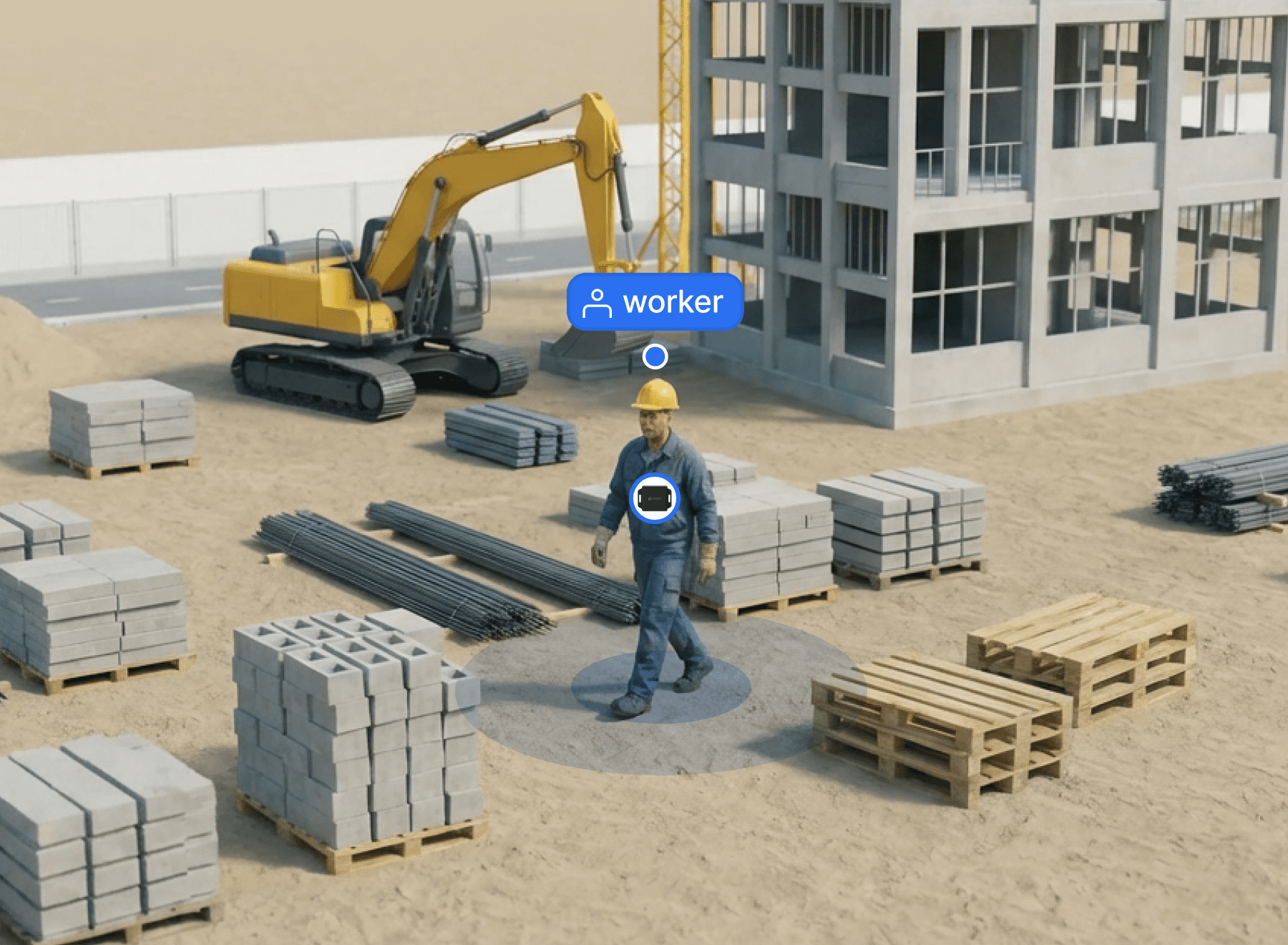 작업자 위치 실시간 추적