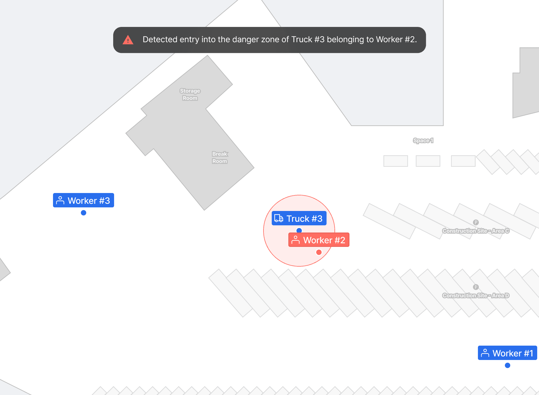 중장비 통합 위치 모니터링 및 관리