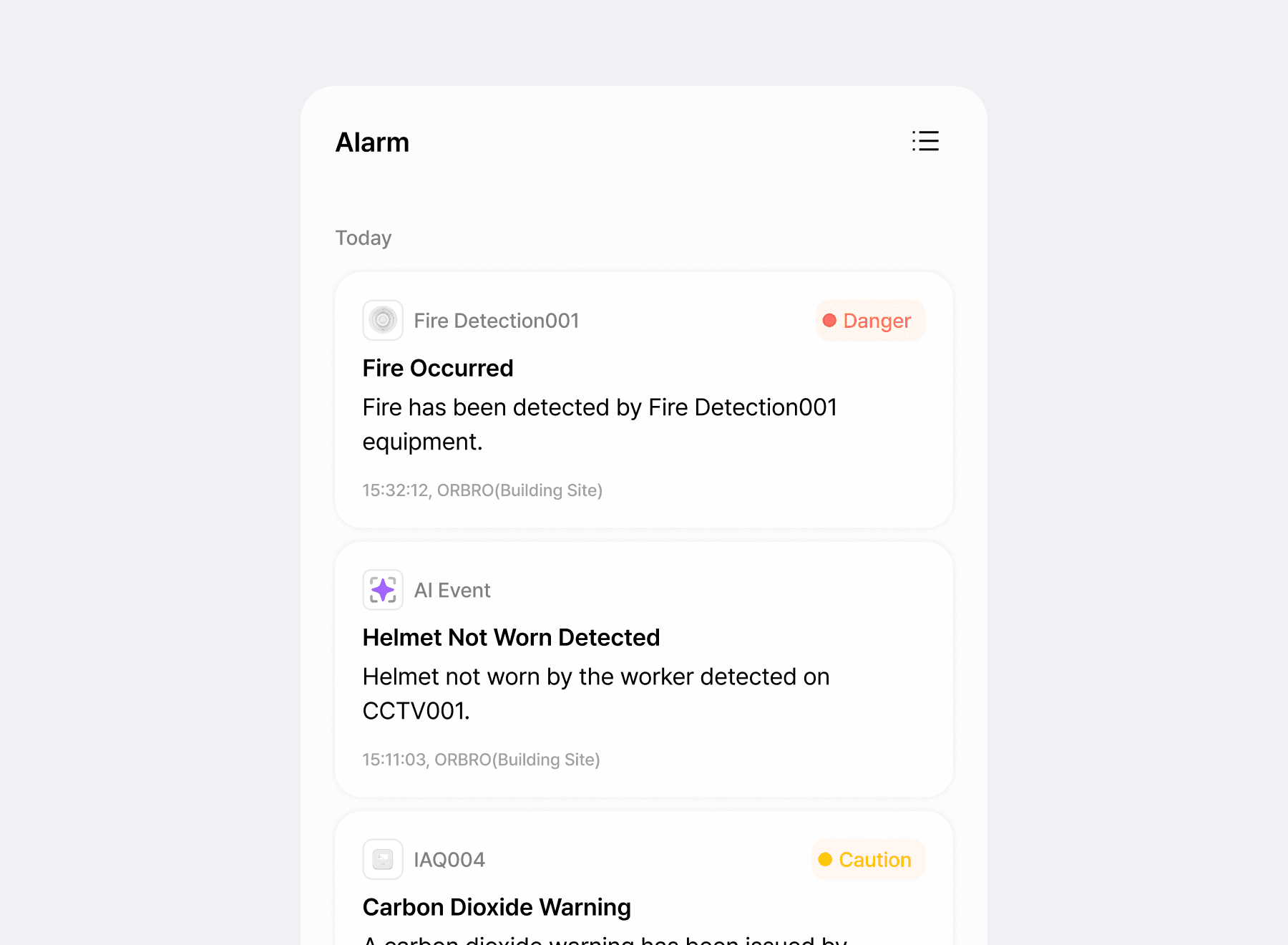 위험 상황 발생 이력 데이터 분석