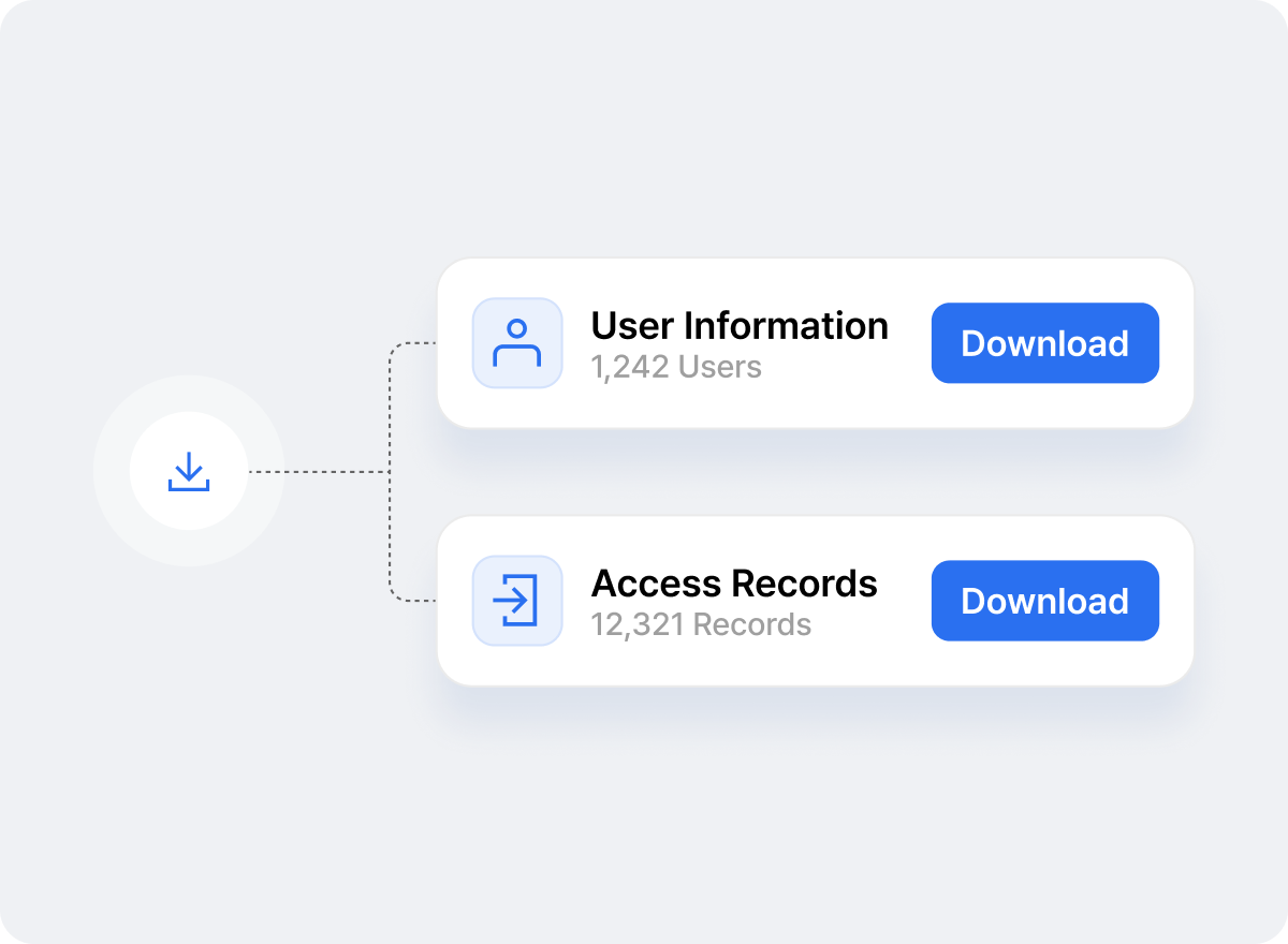 출입 기록 & 데이터 다운로드